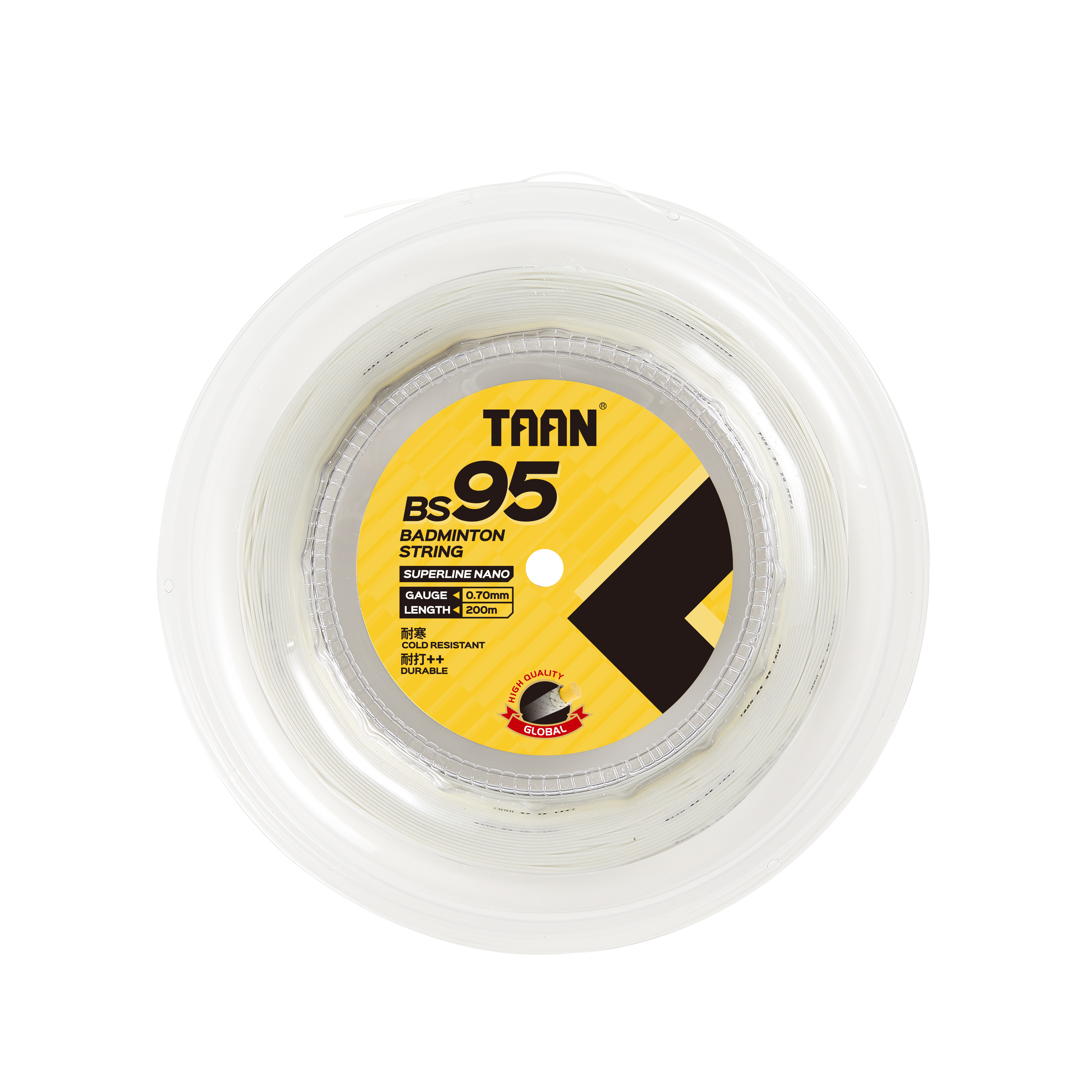 Струна для бадминтона TAAN Nano BS 95  (200 метров) WHITE
